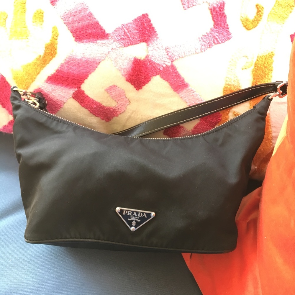 Mini black nylon Prada bag